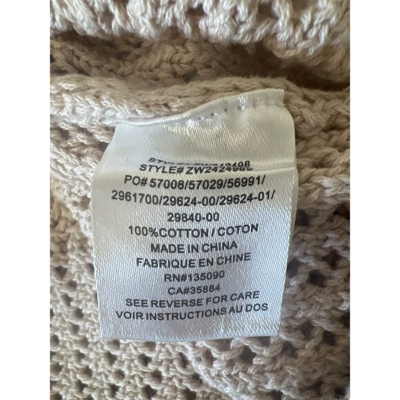 Z Supply Kiami Natural Color Crochet V-Neck Sweater - Picture 6 of 6